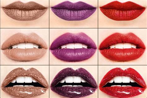 Lippenstifte und Lippen